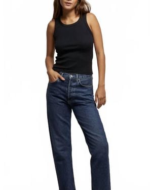 PERFECTWHITETEE Elle Rib Tank - Blue