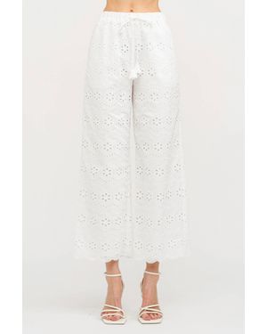 SOFIA The Label Mandy Biarritz Embroidered Pants - White