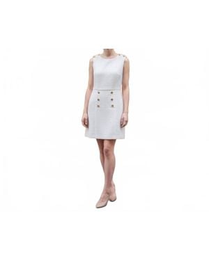 Donna Karan Textured Crewneck Midi Dress - Black