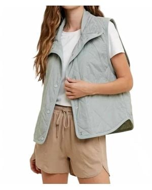 Wishlist Raleigh Quilted Vest - Gray