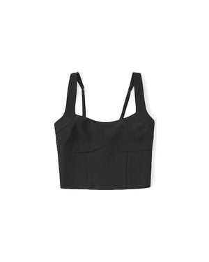 Abercrombie & Fitch Bare Tailoring Top Stretch Corset Jdm110 - Black