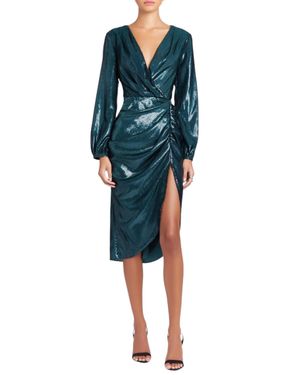 Amanda Uprichard Long Sleeve Roma Dress - Blue