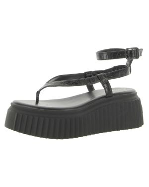 Circus by Sam Edelman Elana Buckle Ankle Strap Platform Sandals - Black