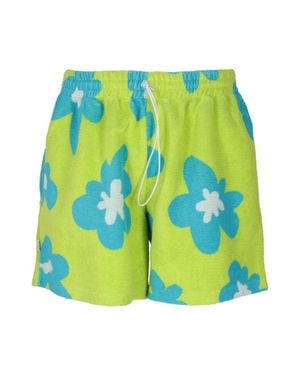 Bonsai Acid Cotton Terry Shorts - Green
