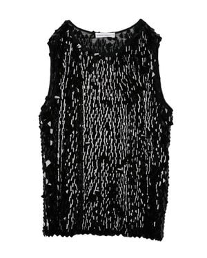 Niccolò Pasqualetti Sequined Sleeveless Top - Black