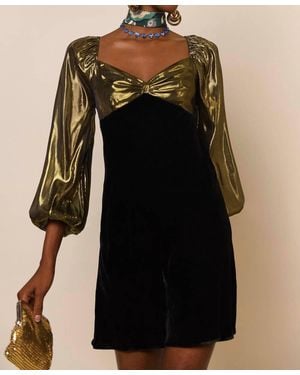 RIXO London Paris Mini Dress - Black