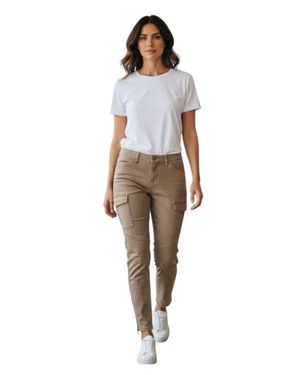 L'Agence Skinny Cargo Pants - White