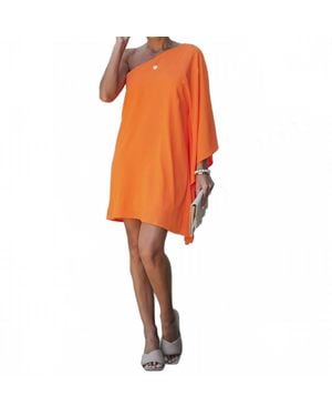 LAVENDER J One Shoulder Carrie Dress - Orange