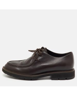 Tod’s Chocolate Brown Lace Up Derby Oxford Shoes Tod main image 3