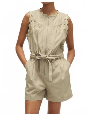 Melissa Nepton Amor Zip Front Romper - Green