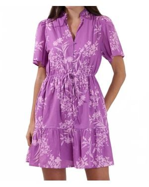 Sugarlips Amo Button Up Mini Dress - Purple