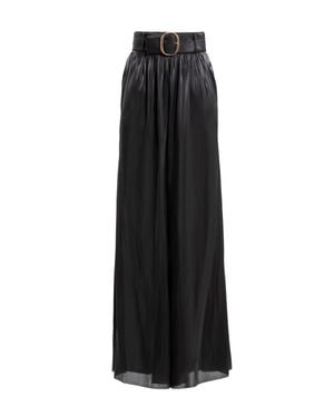 Saiid Kobeisy Flowy Wide-Cut Pants - Black