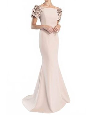 Alexander by Daymor Long Beaded Ruffle Formal Evening Dress - Pink