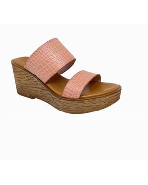 Liberitae Gema Leather Platform Sandals - Brown