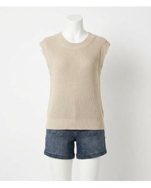 Faherty Miramar Linen Sweater Tank - Natural