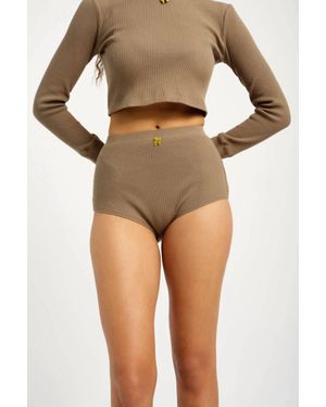 Eliza Faulkner Ula Organic Cotton Waffle Panty - Natural