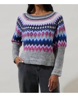 Sugarlips Daria Fair Isle Sweater - Gray