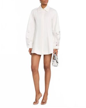 Clea Indra Mini Shirtdress - White