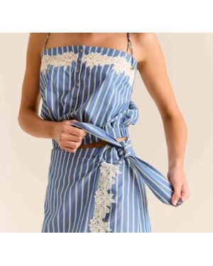 Carolina K Paula Lace Top - Blue