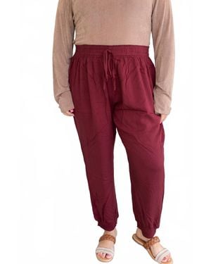 Eesome Cozy And Comfy Pull-On Sweatpants - Red
