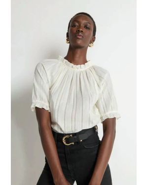 Nation Ltd Whitney Ruffle Top - White