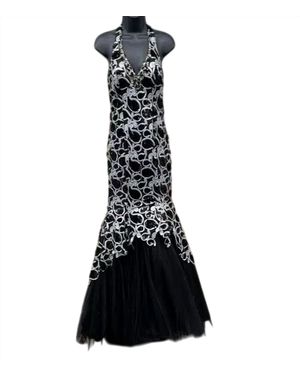 Blush Prom Sequin Mermaid Gown - Black