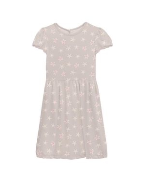 KICKEE Baby Girl's Flutter Sleeve Twirl Dress - Multicolor