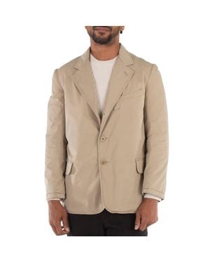 Maison Margiela Putty Single Breasted Blazer, Brand Size 46 (Us Size 36) - Natural