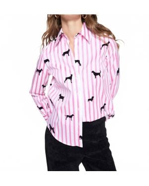 Vilagallo Mafalda Flocado Long Sleeve Shirt - Pink
