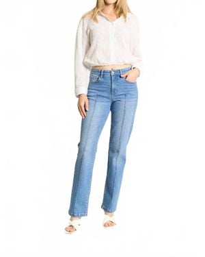 OAT New York Mid Rise Relaxed Straight Jean - Blue