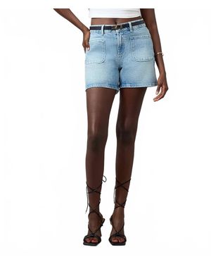 Lola Denim Liana High Rise Classic Denim Shorts - Blue
