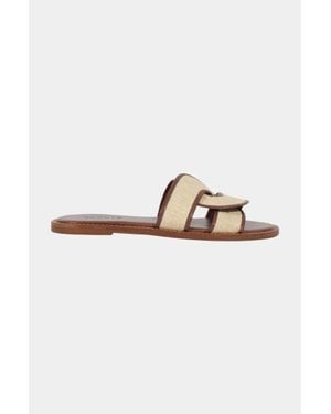 SCHUTZ SHOES Rita Flat Sandals - White
