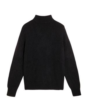 Doppiaa Amintore Ribbed Knit Turtleneck - Black
