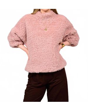Ivy Jane Emma Sherpa Top - Pink