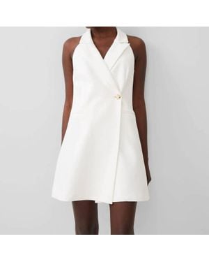 French Connection Whisper Halter Blazer Dress - White