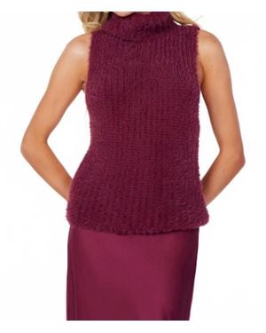 Bishop + Young Colette Sleeveless Turtleneck Top - Red
