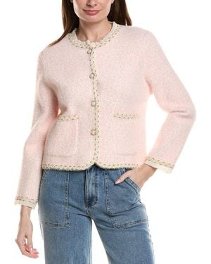 Beulah London Fuzzy Eyelash Jacket - Blue