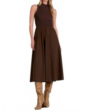 Elan Elsie Maxi Dress - Brown
