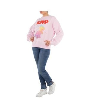 SJYP Color Scratched Dino Sweatshirt - Pink