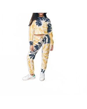 Sabz Swimwear Girl's Sweatpants Set - Yellow