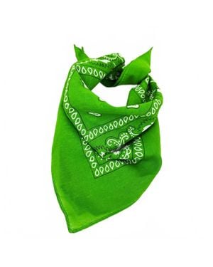 Love and Repeat Paisley Pattern Bandana - Green