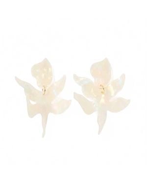LINNY CO Flora Statement Earrings - White