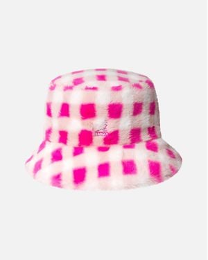 Kangol Faux Fur Bucket Hat - Pink