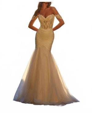Mori Lee Rowena Dress - Brown