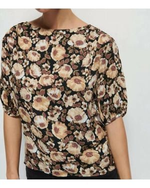 Nation Ltd Luisa Drape Top - Metallic