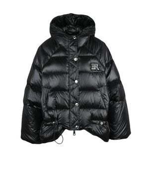 ERMANNO FIRENZE Polyamide Hooded Down Jacket - Black