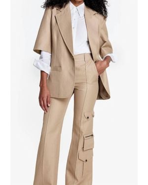 Smythe Short Sleeve Oversized Blazer - Natural