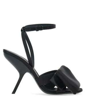 Ferragamo Ferragamo Helena 105 Satin Bow Sandals - Black