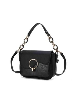 MKF Fanta Croc Shoulder Versatile Handbag By Mia K - Black