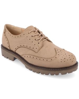 Journee Collection Apos;S Claudiya Medium And Wide Width Oxford - Natural
